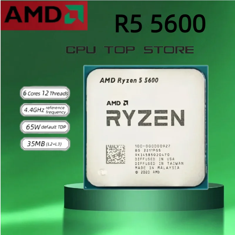 AMD Ryzen 5 R5 5600 3.5GHz 6-Core 12-Thread CPU Processor 65W LGA AM4 In Stock
AMD Ryzen 5 R5 5600 3.5GHz 6-Core 12-Thread CPU Processor 65W LGA AM4 In Stock