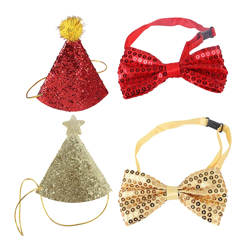 Pet Birthday Hat and Bow Tie for Small Medium Dogs Cats Shiny Sequins Decorative Party Accessory Bright Color Comfortable
Pet Birthday Hat and Bow Tie for Small Medium Dogs Cats Shiny Sequins Decorative Party Accessory Bright Color Comfortable