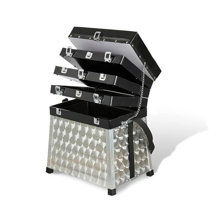 Aluminum 4 Layers Fishing Seat Box Tackle Box
Aluminum 4 Layers Fishing Seat Box Tackle Box