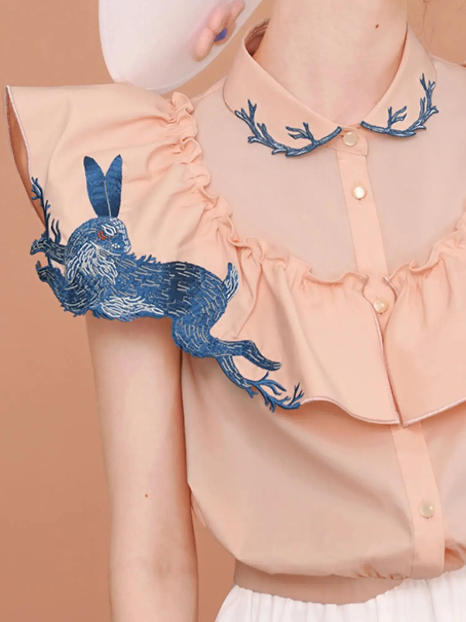 Spring Summer Original Design Women Funny Bunny Running Rabbits Embroidered Shirts/Blouses
Spring Summer Original Design Women Funny Bunny Running Rabbits Embroidered Shirts/Blouses