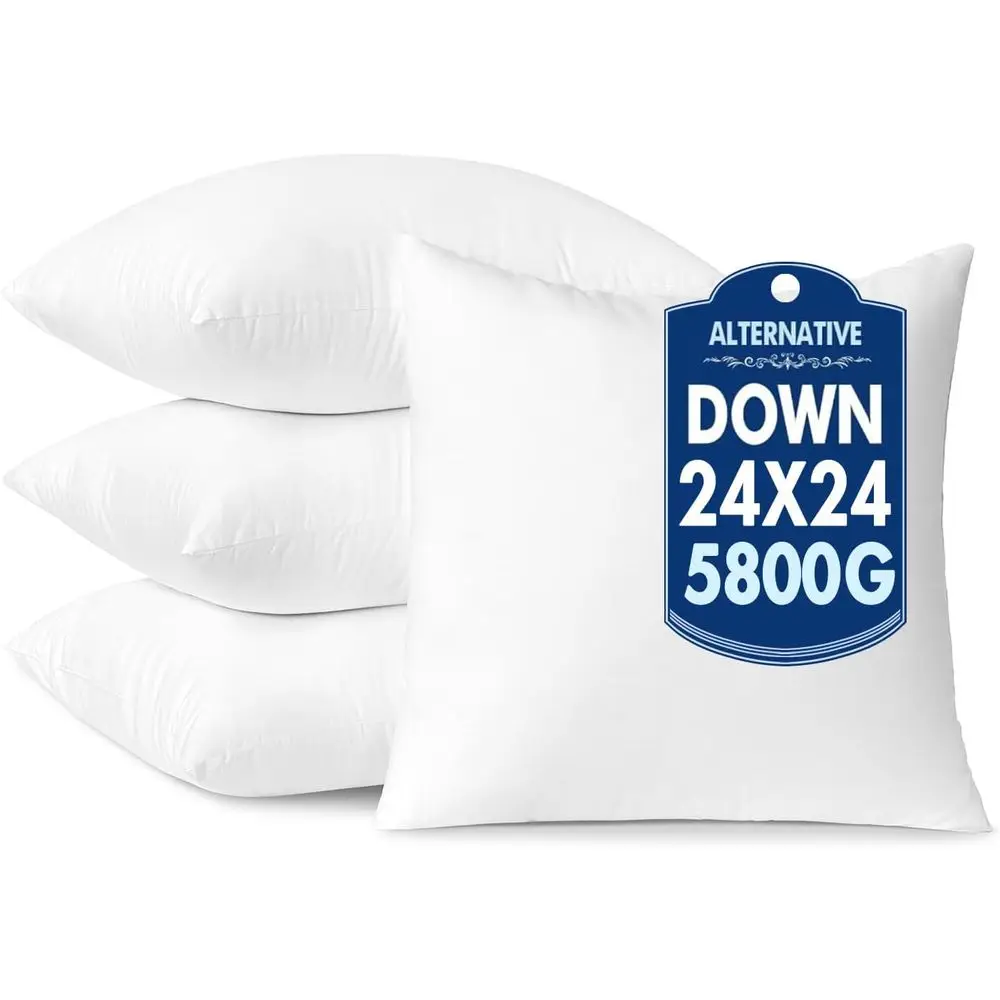 24x24 Inch Set of 4 Euro Pillow Inserts - Plush Throw Pillows for Couch, Bed, Sofa
24x24 Inch Set of 4 Euro Pillow Inserts - Plush Throw Pillows for Couch, Bed, Sofa