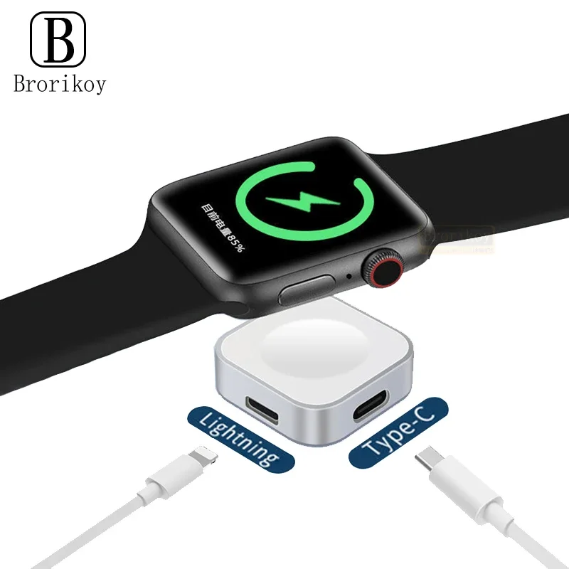 2 in 1 Portable Metal Magnetic Wireless Charger for Apple Watch 9 8 7 6 5 4 3 2 SE With Keychain Type C Charging Pad For iWatch9
2 in 1 Portable Metal Magnetic Wireless Charger for Apple Watch 9 8 7 6 5 4 3 2 SE With Keychain Type C Charging Pad For iWatch9