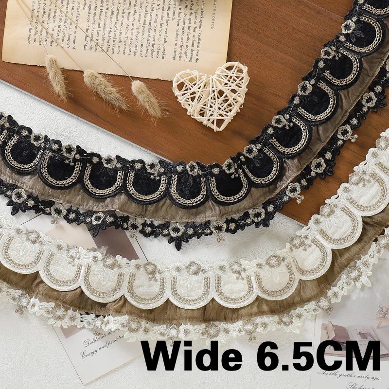 Boutique High Grade Lace Trim For Needlework Home Decor DIY Crafts Supplies Dresses Draperies Sewing Accessories/6.5CM Wide
Boutique High Grade Lace Trim For Needlework Home Decor DIY Crafts Supplies Dresses Draperies Sewing Accessories/6.5CM Wide