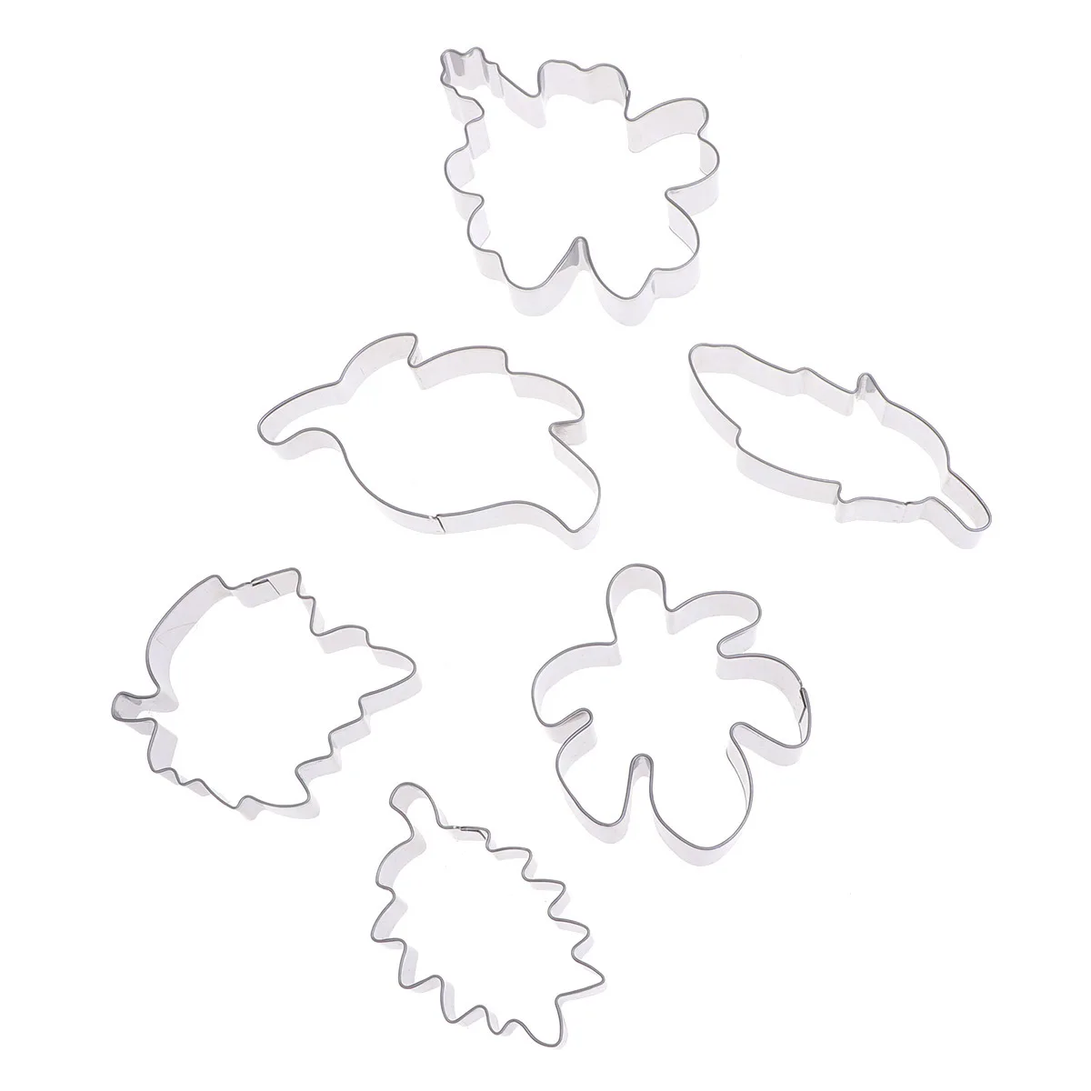 6Pcs Stainless Steel Dessert Molds Tree Leaves Shape Easy Clean for Cake Fondant Chocolate Cookie Baking Mold DIY Molds
6Pcs Stainless Steel Dessert Molds Tree Leaves Shape Easy Clean for Cake Fondant Chocolate Cookie Baking Mold DIY Molds