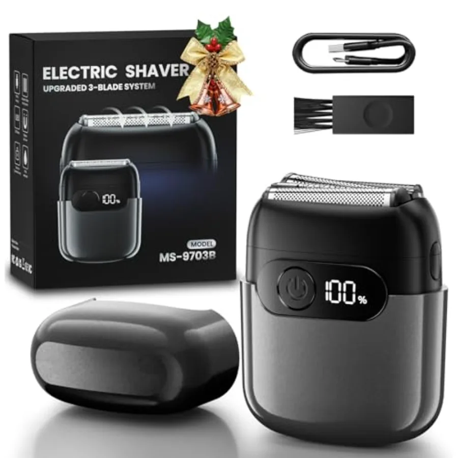 Electric Foil Shaver for Men :3D Floating Blades LED Display USB-C Fast Charge IPX8 Waterproof - Perfect for Travel and Smooth
Electric Foil Shaver for Men :3D Floating Blades LED Display USB-C Fast Charge IPX8 Waterproof - Perfect for Travel and Smooth