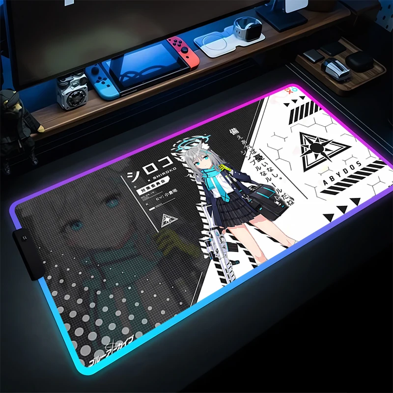 LED Mouse Pad Kawaii Gaming Accessories RGB PC Computer Blue Archive Keyboard Pad Gamer Extended Desk Mat Alfombrilla Mousepad
LED Mouse Pad Kawaii Gaming Accessories RGB PC Computer Blue Archive Keyboard Pad Gamer Extended Desk Mat Alfombrilla Mousepad