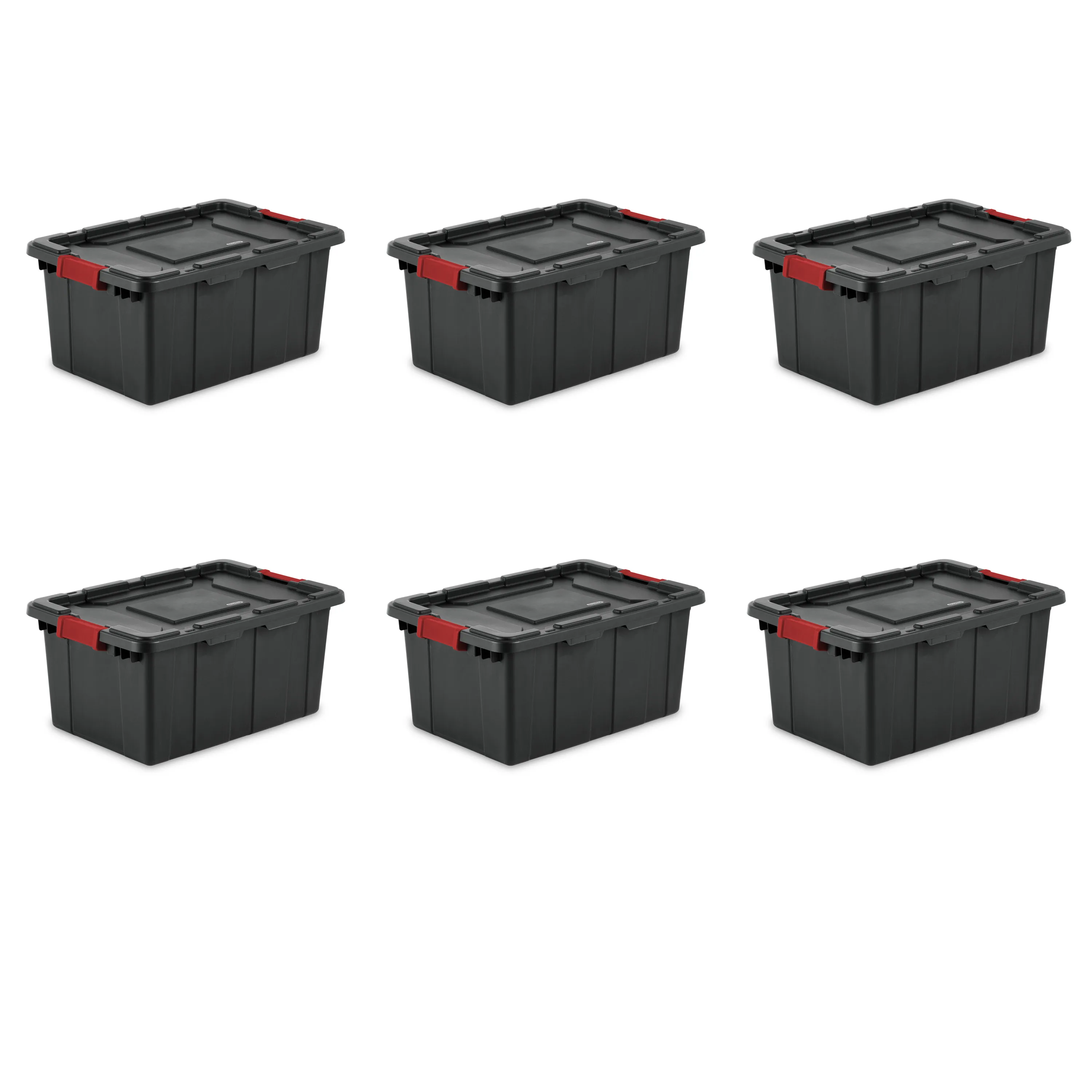 Industrial Storage Bin,15 Gallon Rugged Plastic Tote with Latch Lid, Black, 6 Pack
Industrial Storage Bin,15 Gallon Rugged Plastic Tote with Latch Lid, Black, 6 Pack