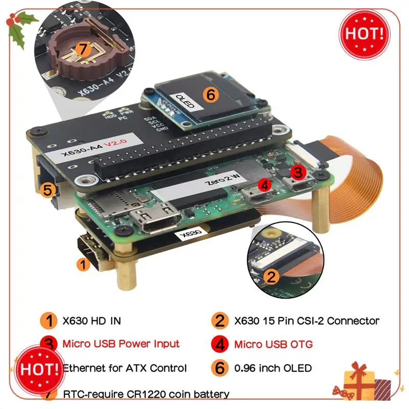 Durable-Pikvm-A4 для Raspberry PI Zero 2 Вт, пульт дистанционного управления для управления и обслуживания сервера Overip — совместимый CSI
Durable-Pikvm-A4 для Raspberry PI Zero 2 Вт, пульт дистанционного управления для управления и обслуживания сервера Overip — совместимый CSI