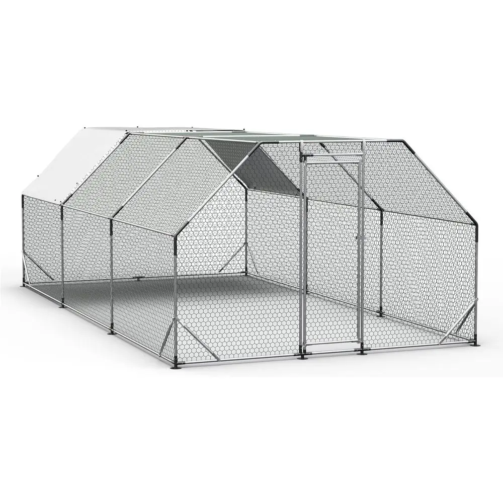 Outdoor Metal Chicken Coop, Large Walk-in Pen with Waterproo Cover, Rabbit Habitat lat Roo Poultry Cage or Backyard arm Use (10'
Outdoor Metal Chicken Coop, Large Walk-in Pen with Waterproo Cover, Rabbit Habitat lat Roo Poultry Cage or Backyard arm Use (10'
