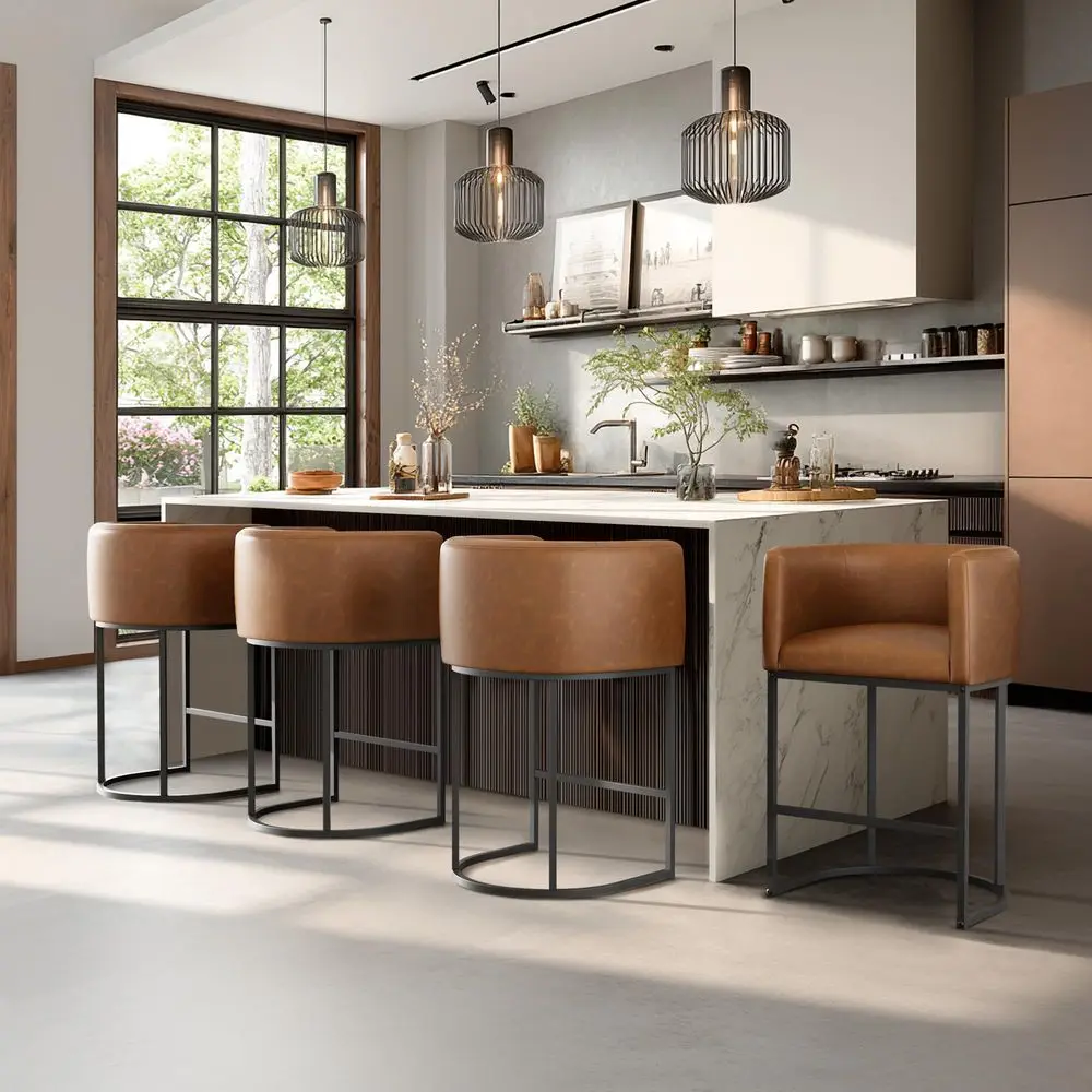 Height Bar Stools Set of 4, Modern Counter Stools for Dining Room, 24 Inch Barstools for Kitchen Island, Faux Leather Bar Stool
Height Bar Stools Set of 4, Modern Counter Stools for Dining Room, 24 Inch Barstools for Kitchen Island, Faux Leather Bar Stool
