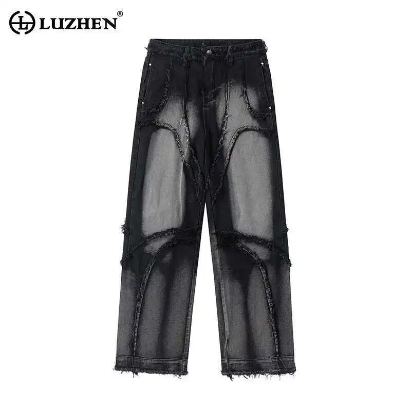 LUZHEN American Style Personalized Burr Patchwork Design Straight Jeans Men's 2025 New Original Street Washed Denim Pants JY1003
LUZHEN American Style Personalized Burr Patchwork Design Straight Jeans Men's 2025 New Original Street Washed Denim Pants JY1003