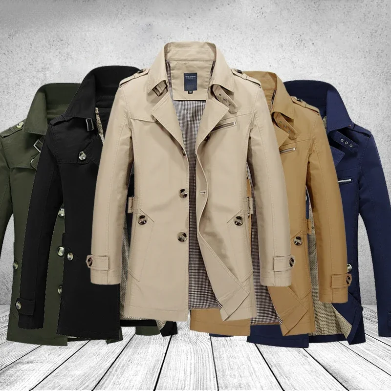 Mens Leisure Overcoat Male Single Breasted Windbreakers Plus Size Fashion Men Trench Jackets Brand Casual Business Trench Coat
Mens Leisure Overcoat Male Single Breasted Windbreakers Plus Size Fashion Men Trench Jackets Brand Casual Business Trench Coat