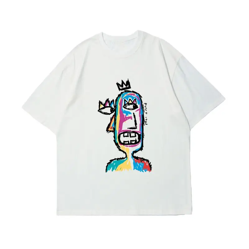 Summer New Abstract Graffiti Style Printed Trendy Brand Personalized Short Sleeve Men's and Women's Loose T-shirt Trendy Ins
Summer New Abstract Graffiti Style Printed Trendy Brand Personalized Short Sleeve Men's and Women's Loose T-shirt Trendy Ins