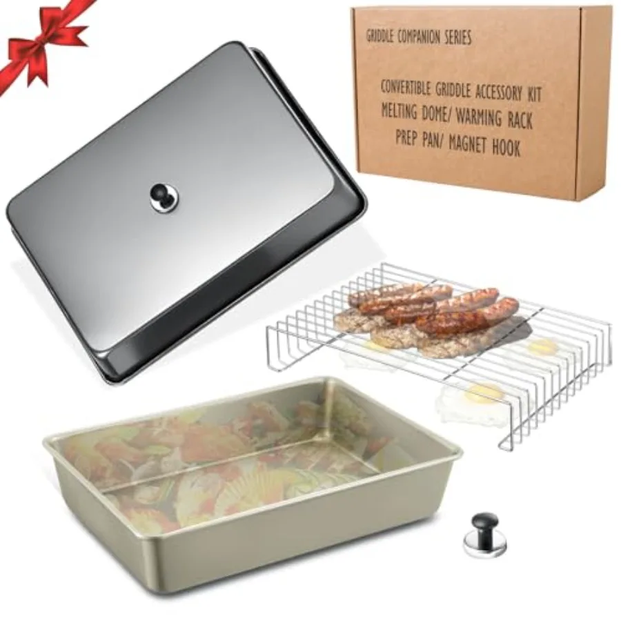 15.5" x 11" Rectangular Melting Dome/Basting Cover/Grill Prep Tray with Nonstick Coating Set of 2 Griddle Warming Rack Flat Top
15.5" x 11" Rectangular Melting Dome/Basting Cover/Grill Prep Tray with Nonstick Coating Set of 2 Griddle Warming Rack Flat Top