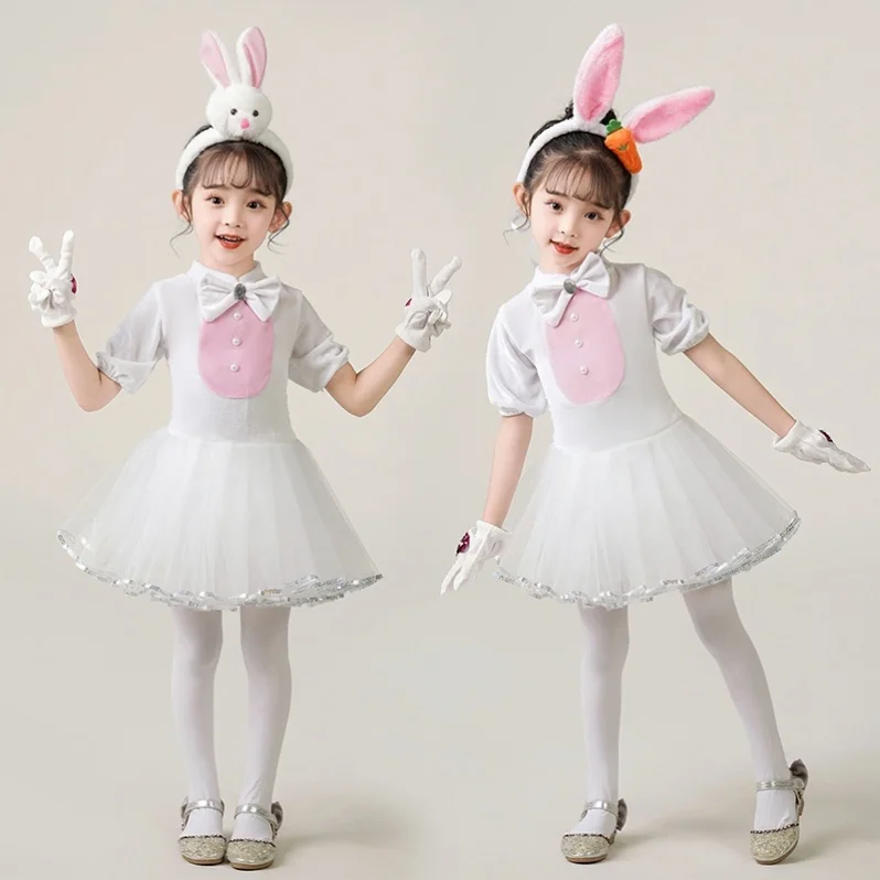 Children's Cartoon Rabbit Performance Costume Dance Outfit School Play Stage Performance Dress White Rabbit Nursery Clothes
Children's Cartoon Rabbit Performance Costume Dance Outfit School Play Stage Performance Dress White Rabbit Nursery Clothes