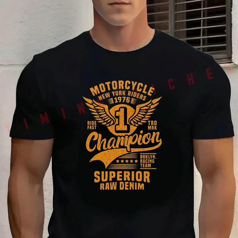 Men's Summer Cotton T-shirt Motorcycle New York Riders 1976 Design T Shirt Short Sleeved Casual Basic O-Neck Unisex Tops
Men's Summer Cotton T-shirt Motorcycle New York Riders 1976 Design T Shirt Short Sleeved Casual Basic O-Neck Unisex Tops