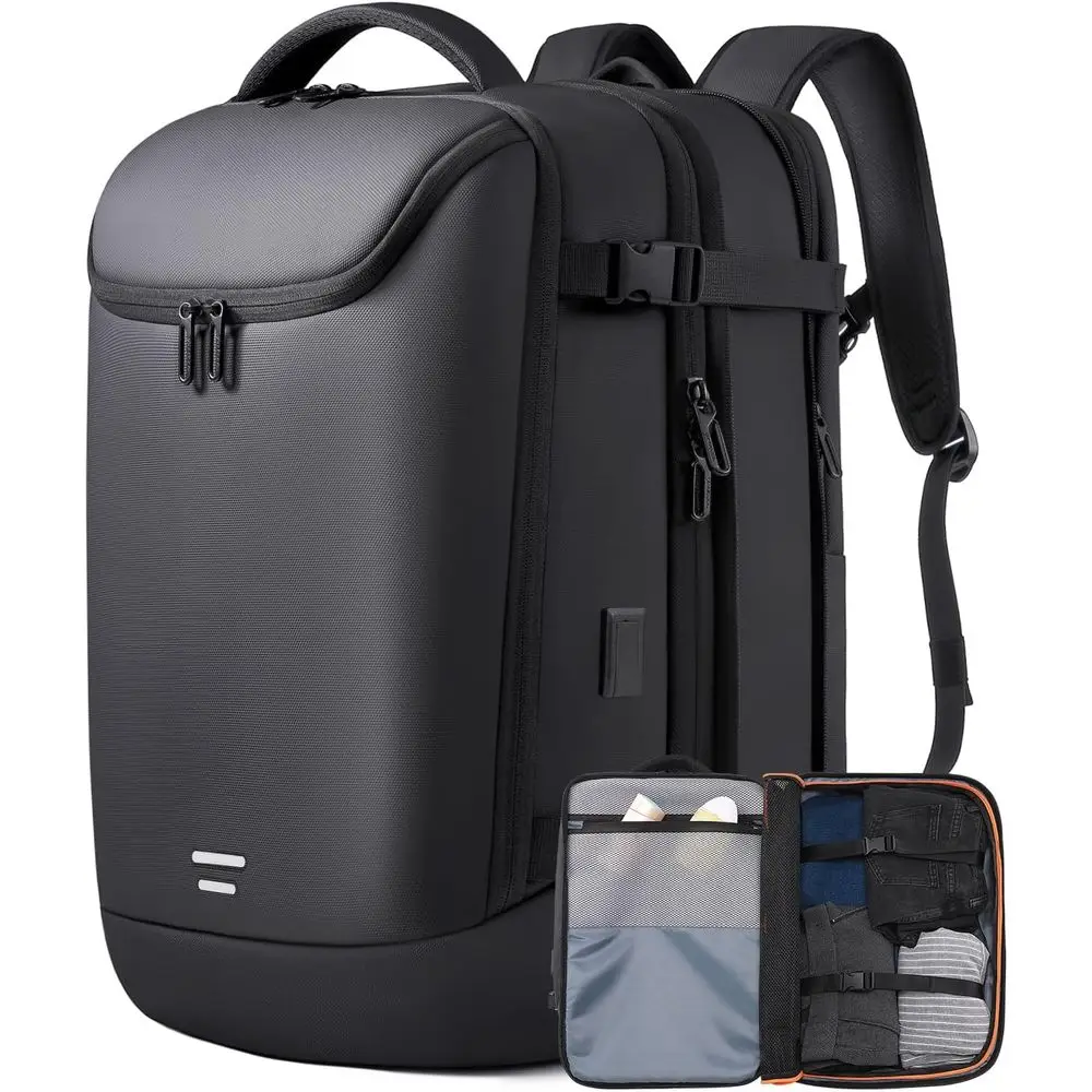 Expandable 50L Travel Backpack with USB Port, Fits 17.3 Laptop, Water-Resistant for Men & Women
Expandable 50L Travel Backpack with USB Port, Fits 17.3 Laptop, Water-Resistant for Men & Women