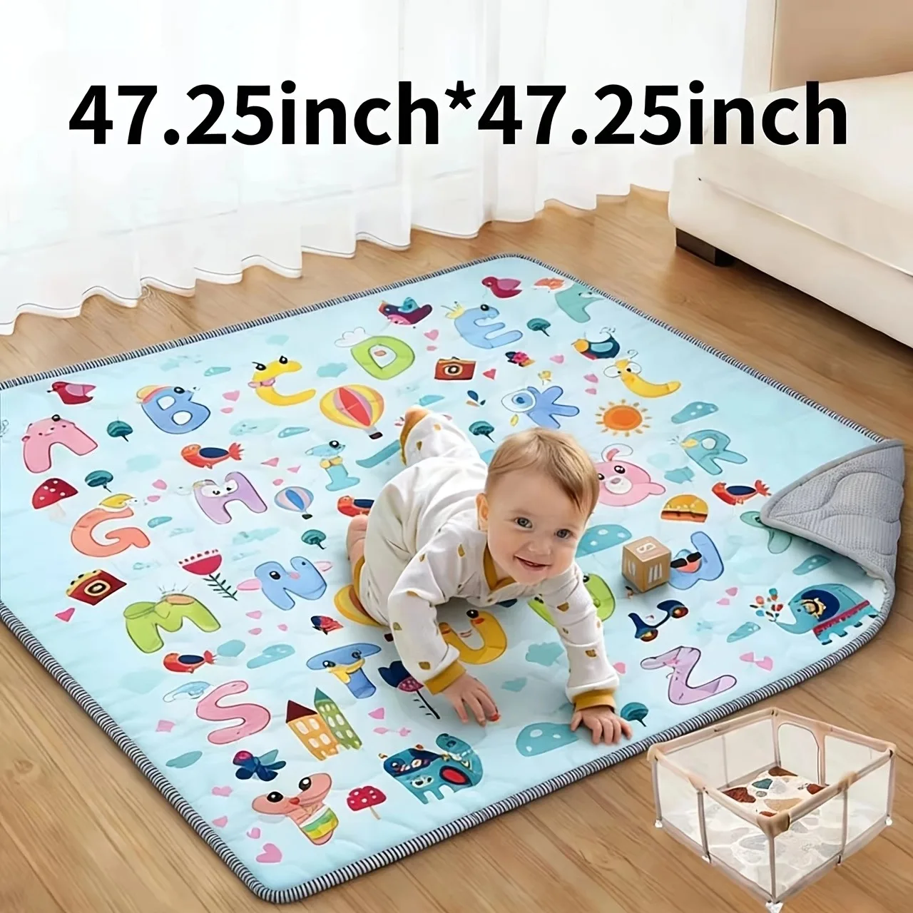 Детские игровые коврики для пола, коврик для манежа 47x47, толстый амортизирующий коврик из пеноматериала для младенцев и малышей, нескользящий и прочный.
Детские игровые коврики для пола, коврик для манежа 47x47, толстый амортизирующий коврик из пеноматериала для младенцев и малышей, нескользящий и прочный.