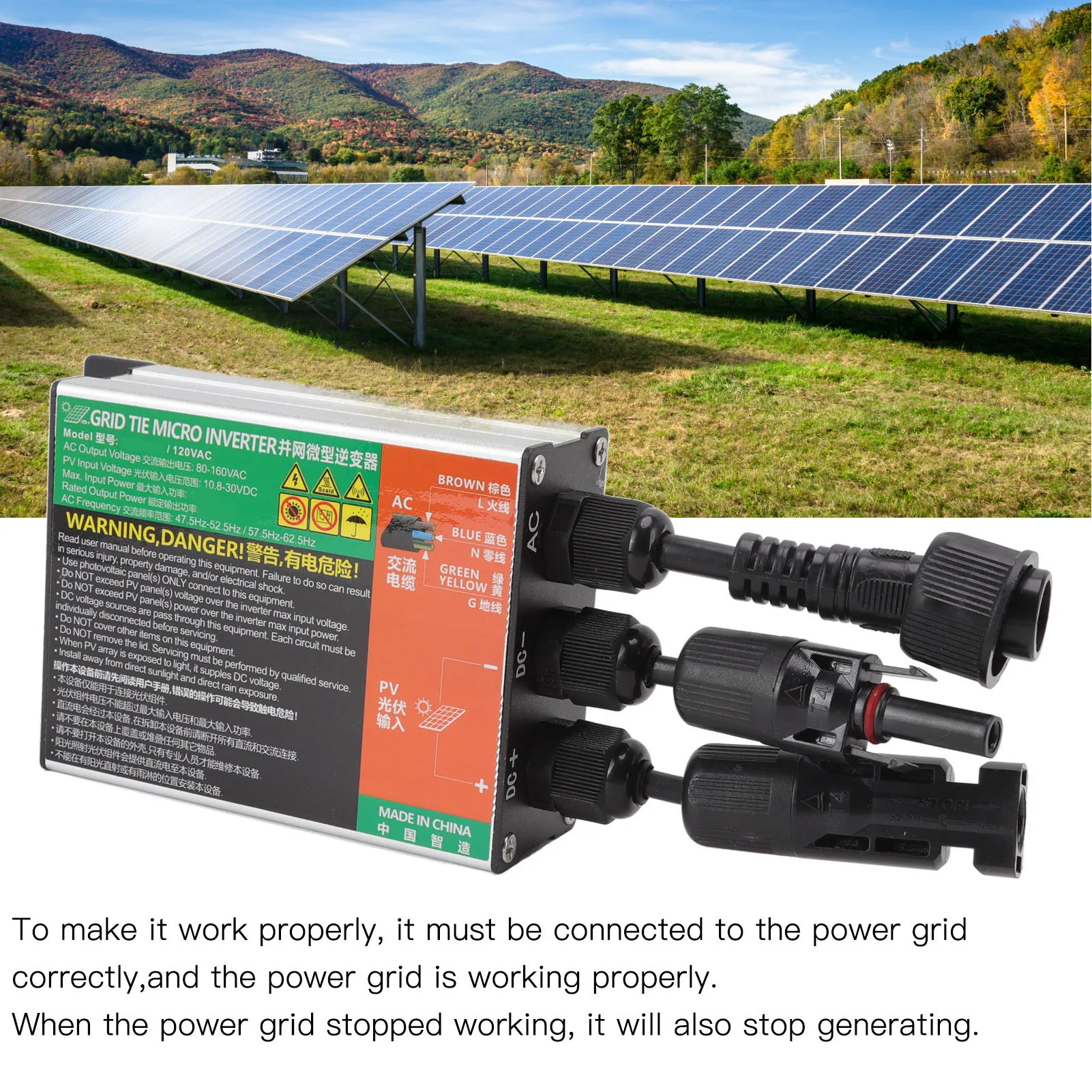GMI Grid Tie Inversor Solar PV Aluminum Alloy IP55 Multi 20x7.7x3.6cm Solar Microinverter Grid Micro Inverter
GMI Grid Tie Inversor Solar PV Aluminum Alloy IP55 Multi 20x7.7x3.6cm Solar Microinverter Grid Micro Inverter