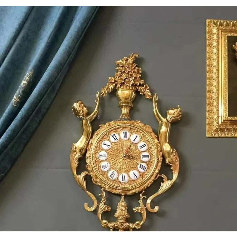 Royal classic antique large home decoration copper wall clock art design silent gold decorative wall clock
Royal classic antique large home decoration copper wall clock art design silent gold decorative wall clock