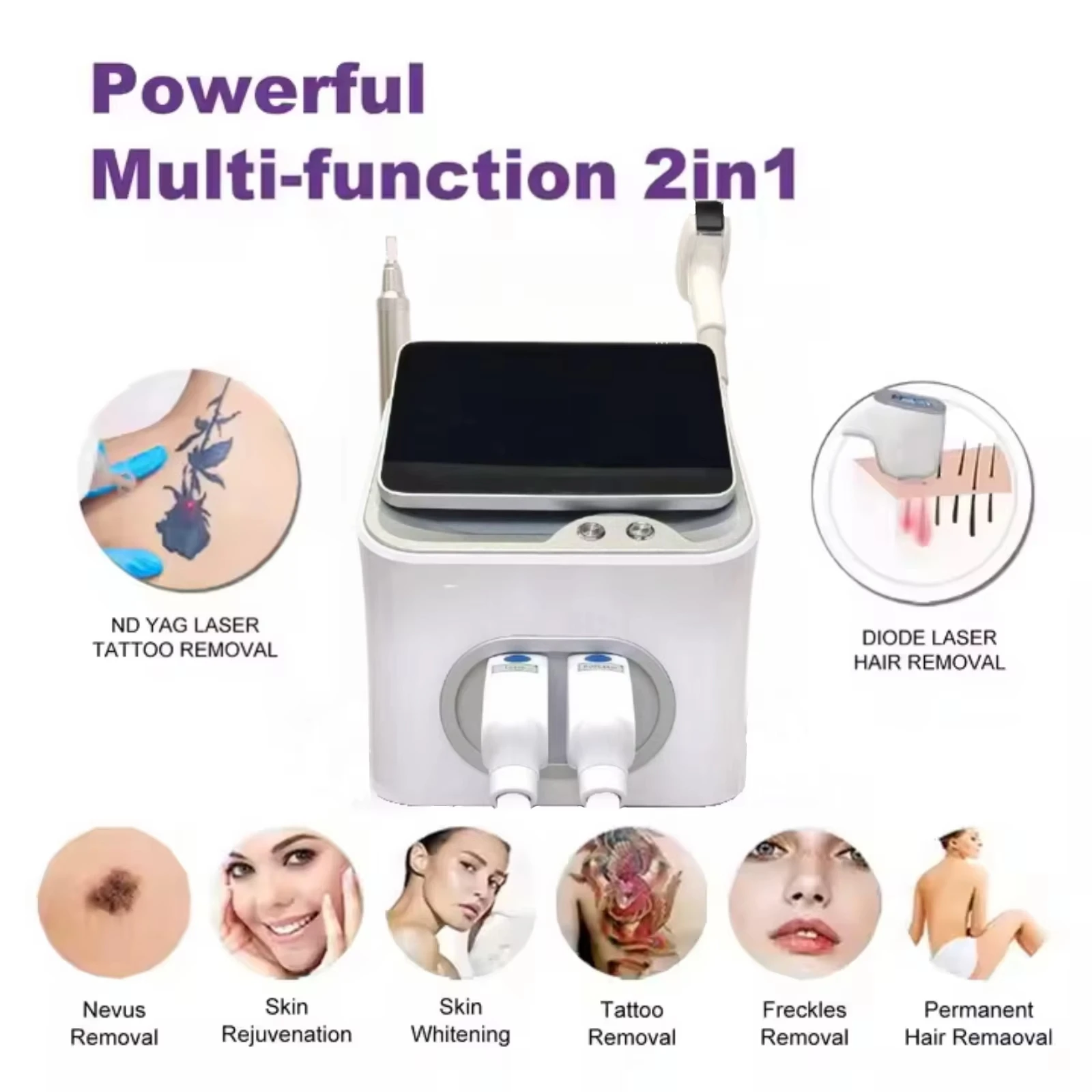2 IN 1 Soprano Titanium Ice Platinum Diode 4 Wavelength 755 808 940 1064nm Laser Hair Removal Machine Painless2026 NEW 4000W
2 IN 1 Soprano Titanium Ice Platinum Diode 4 Wavelength 755 808 940 1064nm Laser Hair Removal Machine Painless2026 NEW 4000W