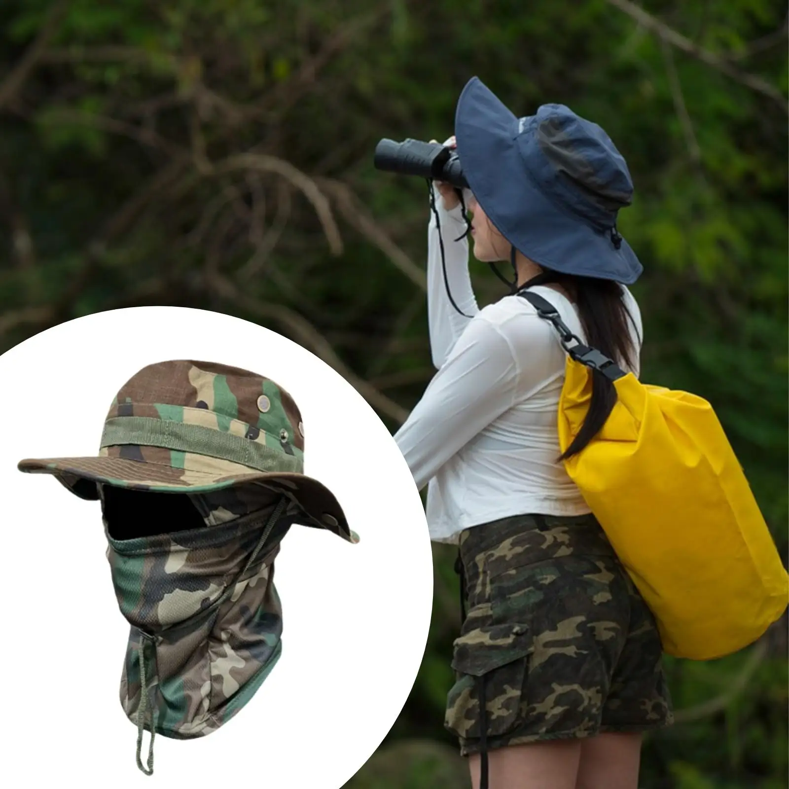 Boonie Sun Hat,,Sun Protection,Lightweight Breathable Cooling with Face Cover,Fishing Hat,for Outdoor Cycling Sport Climbing
Boonie Sun Hat,,Sun Protection,Lightweight Breathable Cooling with Face Cover,Fishing Hat,for Outdoor Cycling Sport Climbing