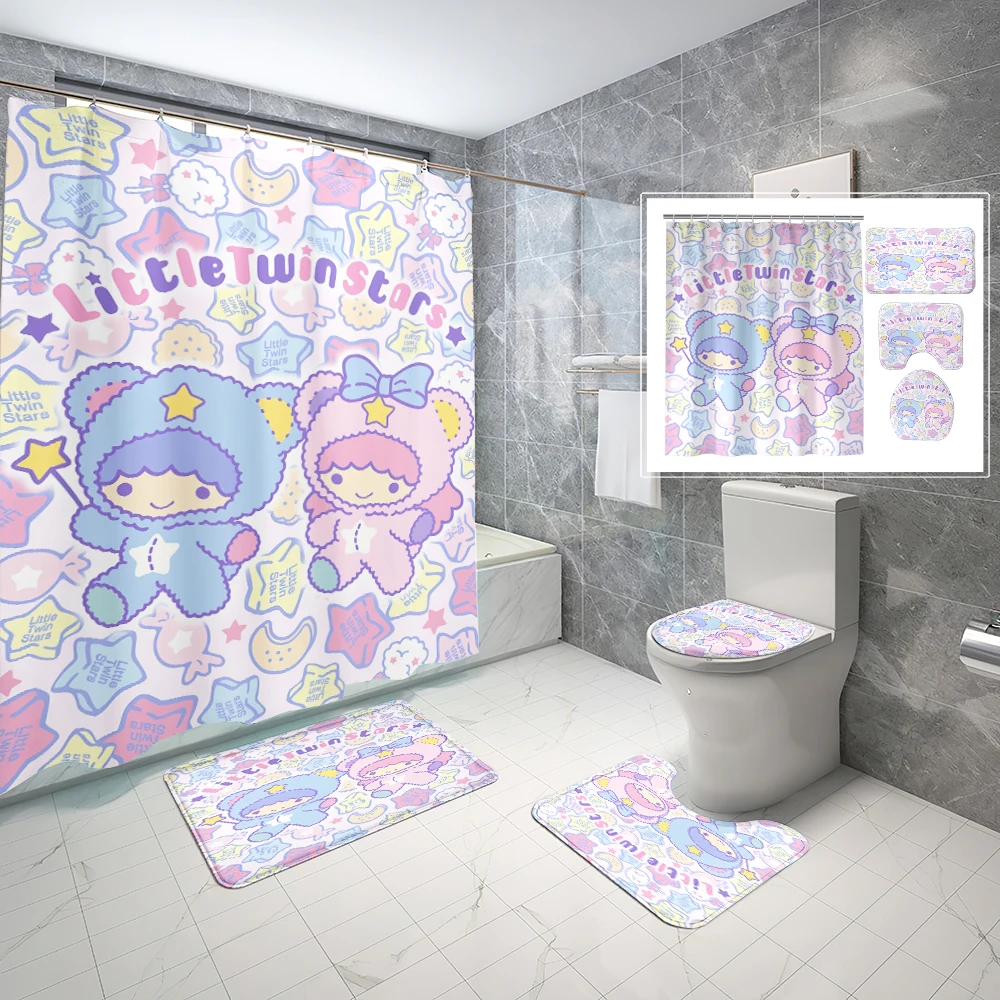 Miniso & Sanrio Little Twin Star 1/4 шт. 70*70 в 1/4 шт. набор водонепроницаемых занавесок для ванной нескользящие коврики, крышка для туалета, коврик для ванной, 12 крючков
Miniso & Sanrio Little Twin Star 1/4 шт. 70*70 в 1/4 шт. набор водонепроницаемых занавесок для ванной нескользящие коврики, крышка для туалета, коврик для ванной, 12 крючков