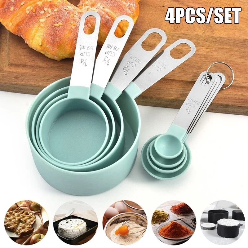 4Pcs Measuring Cups Spoons Kitchen Baking Cooking Tools Set Kitchen Supplies
4Pcs Measuring Cups Spoons Kitchen Baking Cooking Tools Set Kitchen Supplies