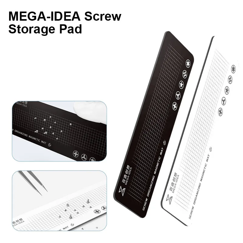 Mega-idea Screws Magnetic Storage Pad Double Sided 150*45MM Desktop Screws and Magnetic Small Parts Organization Storage Mat
Mega-idea Screws Magnetic Storage Pad Double Sided 150*45MM Desktop Screws and Magnetic Small Parts Organization Storage Mat
