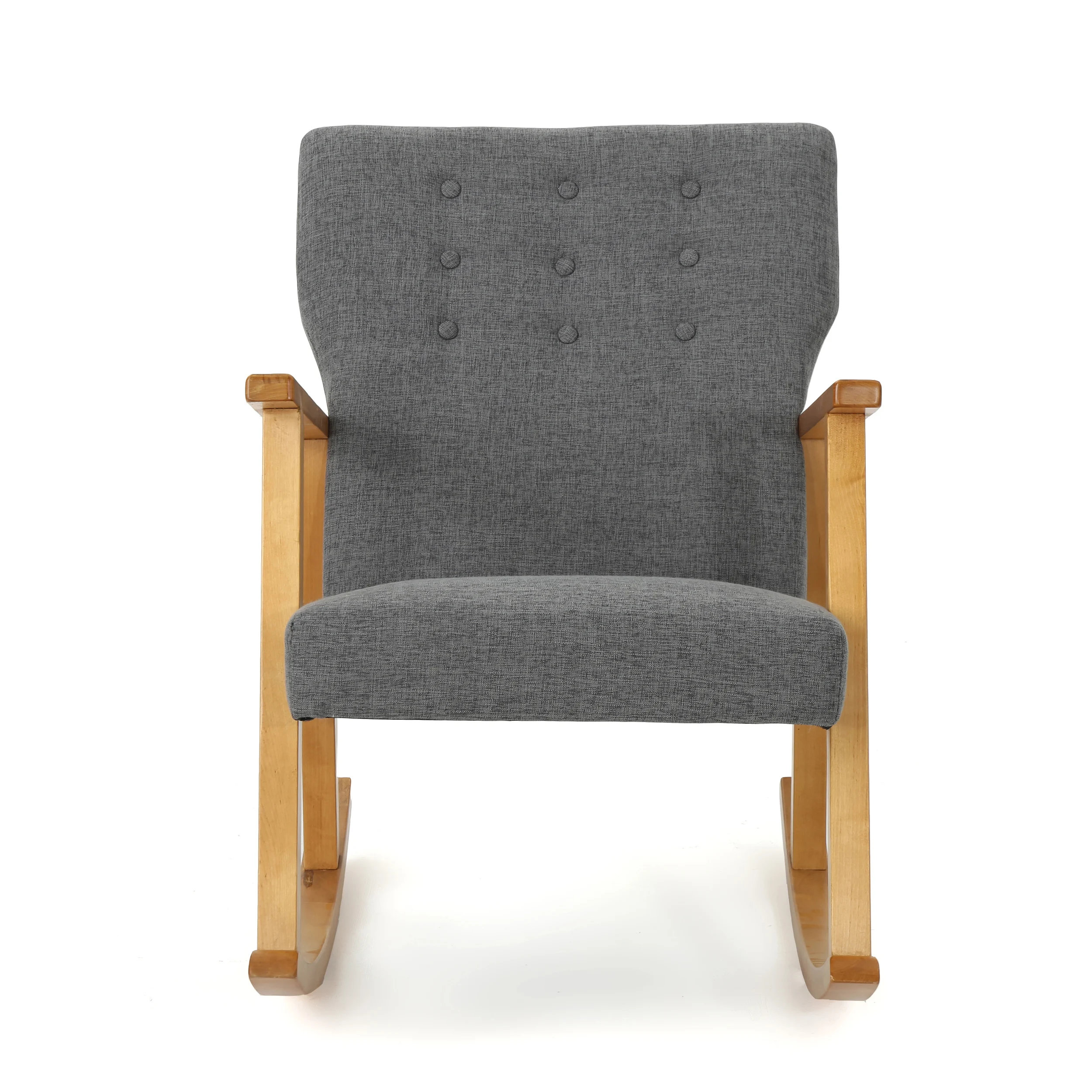 Gray Fabric Upholstered Rocking Chair Bedroom upholstered high-backed wooden rocking chair
Gray Fabric Upholstered Rocking Chair Bedroom upholstered high-backed wooden rocking chair