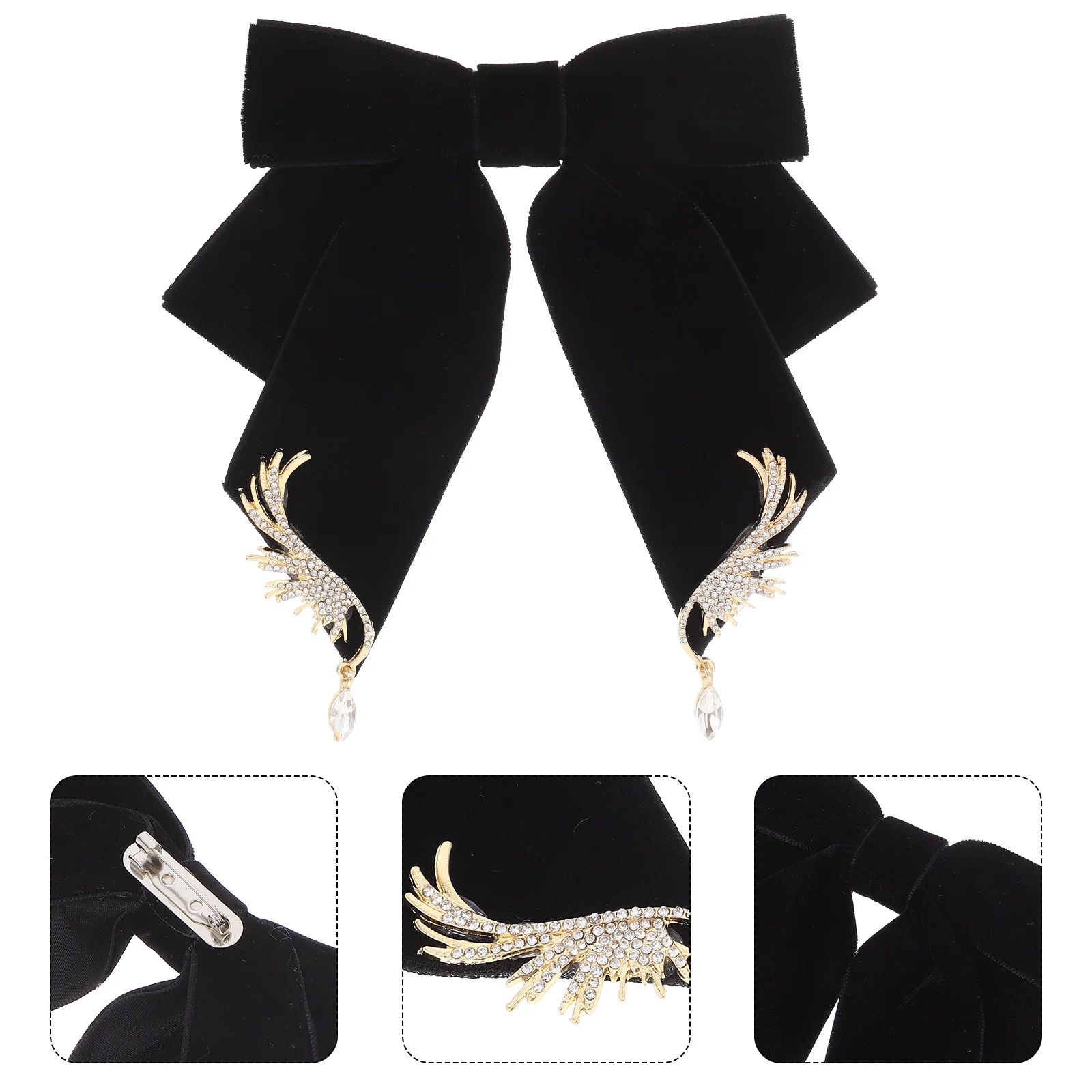 Large Bow Lapel Pin Ribbon Tie Vintage Dress Charm Shirt Coat Brooch Jeweled Bow Tie For Women Fashion Accessory
Large Bow Lapel Pin Ribbon Tie Vintage Dress Charm Shirt Coat Brooch Jeweled Bow Tie For Women Fashion Accessory