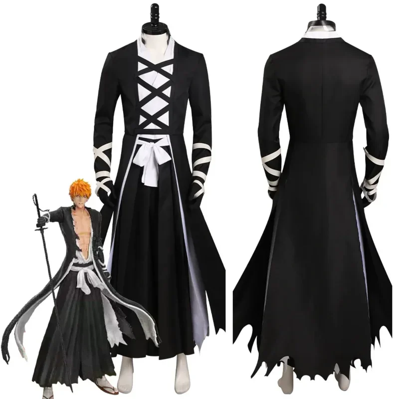 Anime BLEACH Kurosaki Ichigo Cosplay Costume Coat Outfits Halloween Carnival Suit
Anime BLEACH Kurosaki Ichigo Cosplay Costume Coat Outfits Halloween Carnival Suit