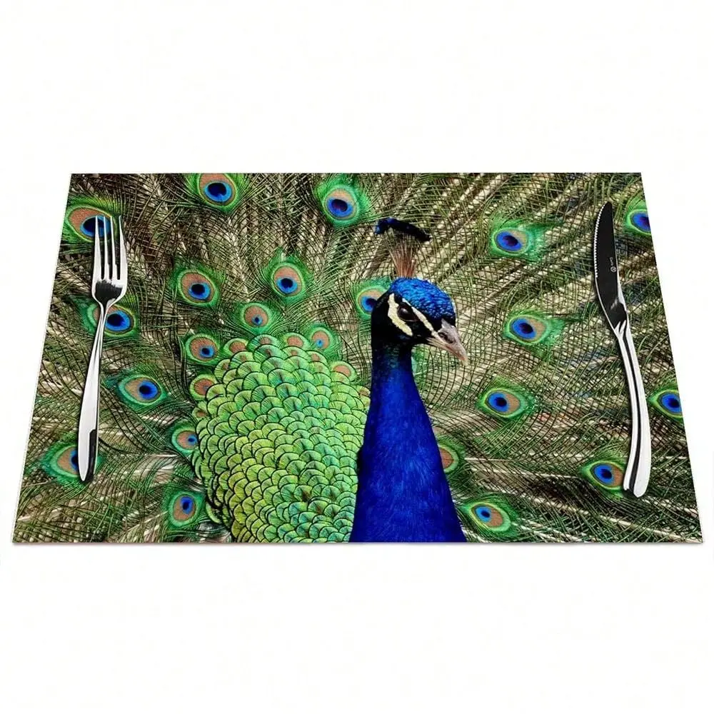 Placemats Set Of 4, I Am The Most Beautiful Among All Peacocks Placemats Heat Resistant For Dining Table NonSlip 18x12 Inches
Placemats Set Of 4, I Am The Most Beautiful Among All Peacocks Placemats Heat Resistant For Dining Table NonSlip 18x12 Inches