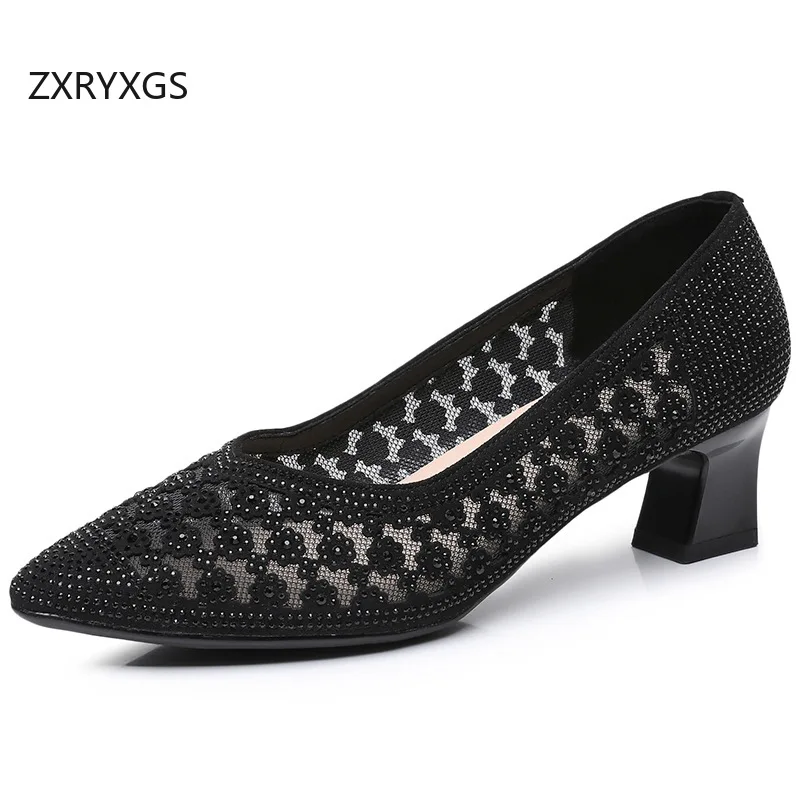 ZXRYXGS 2025 Summer Superior Microfiber Mesh Rhinestone Sandals Temperament Elegant Mid Heels Breathable Women Big Size Sandals
ZXRYXGS 2025 Summer Superior Microfiber Mesh Rhinestone Sandals Temperament Elegant Mid Heels Breathable Women Big Size Sandals
