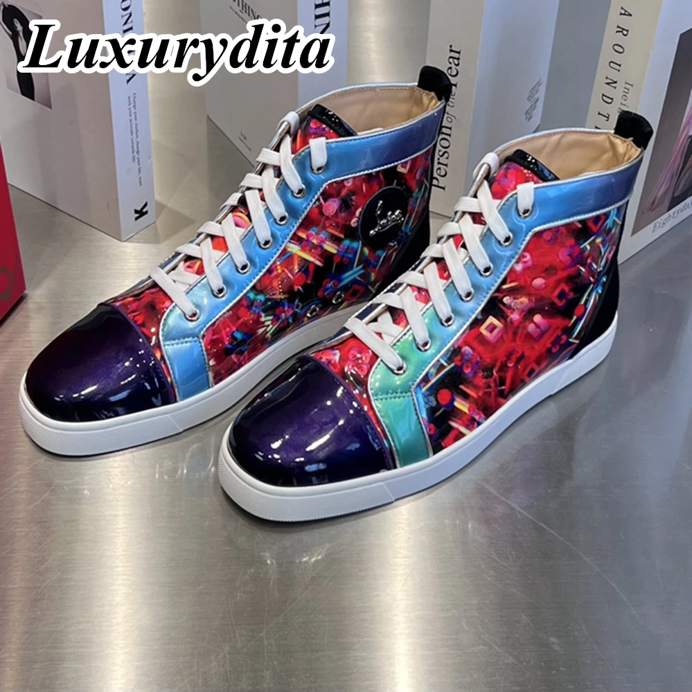 Top Quality Womens Trendy Casual Sneakers Luxury Mens Real Leather Tennis Shoes Designr Red Soled Tide Lovers Rivet Shoes HJ0076
Top Quality Womens Trendy Casual Sneakers Luxury Mens Real Leather Tennis Shoes Designr Red Soled Tide Lovers Rivet Shoes HJ0076