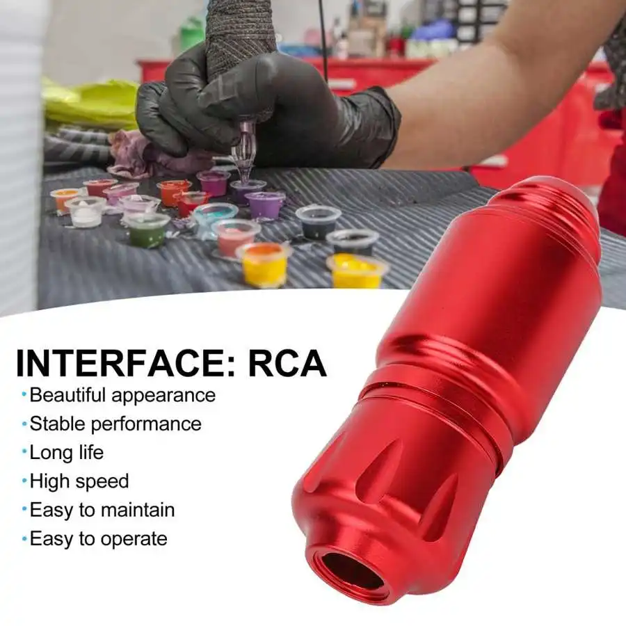 Rotary Tattoo Machine Pen Profession Aluminum Alloy Strong Torsion Tattoo Machine for Cartridge Needle with RCA Clip Cord Tools
Rotary Tattoo Machine Pen Profession Aluminum Alloy Strong Torsion Tattoo Machine for Cartridge Needle with RCA Clip Cord Tools