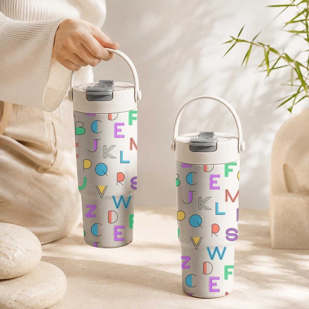 Bold Letter & Word Seamless Vacuum Flasks 700ml Large Capacity Ceramic Inner Vacuum Cup With Tea Filter & Hidden Straw
Bold Letter & Word Seamless Vacuum Flasks 700ml Large Capacity Ceramic Inner Vacuum Cup With Tea Filter & Hidden Straw