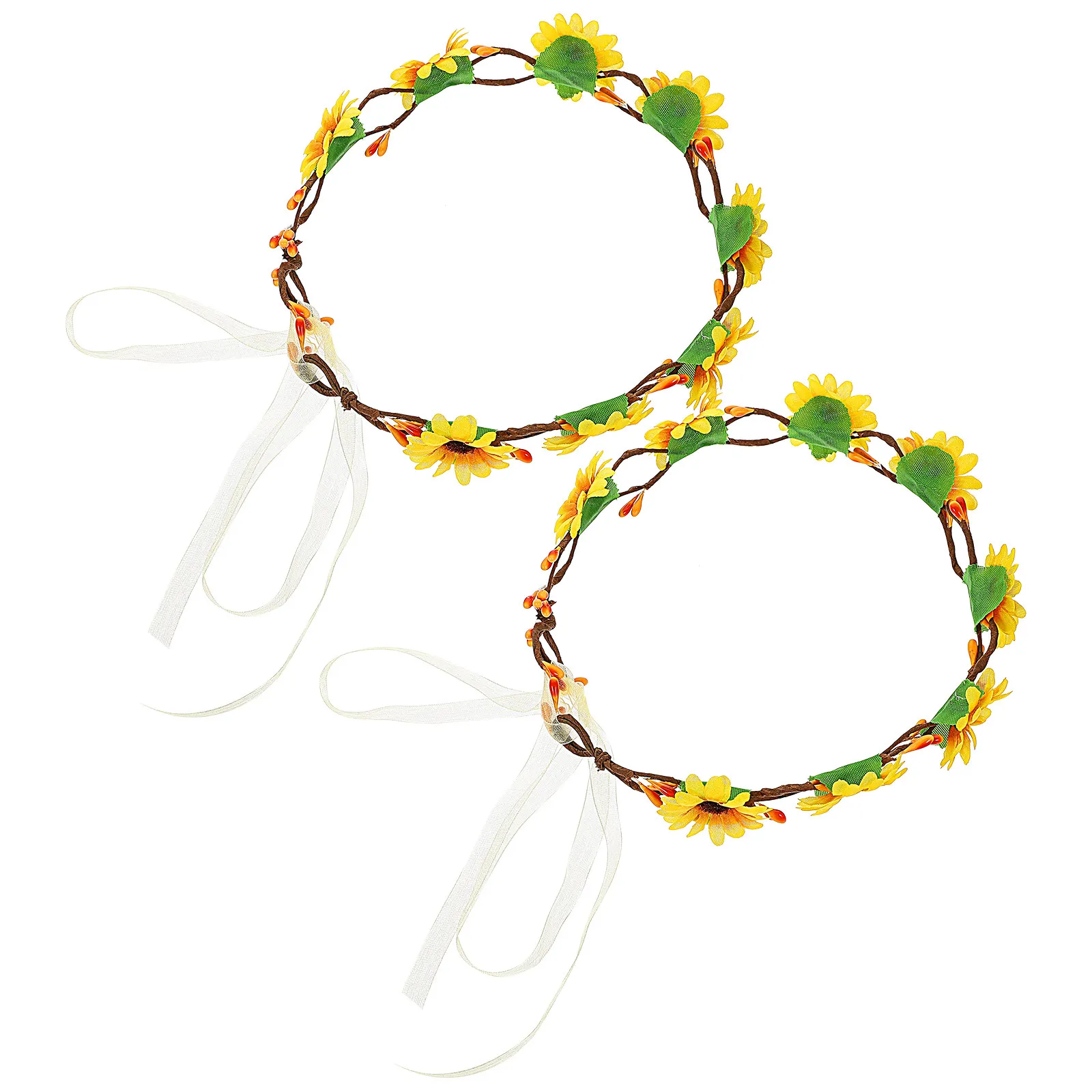 2Pcs Sunflower Wreath Headband Artificial Sunflower Headdress for Women Photography Prop Wedding Birthday Beach Party Bohemian
2Pcs Sunflower Wreath Headband Artificial Sunflower Headdress for Women Photography Prop Wedding Birthday Beach Party Bohemian