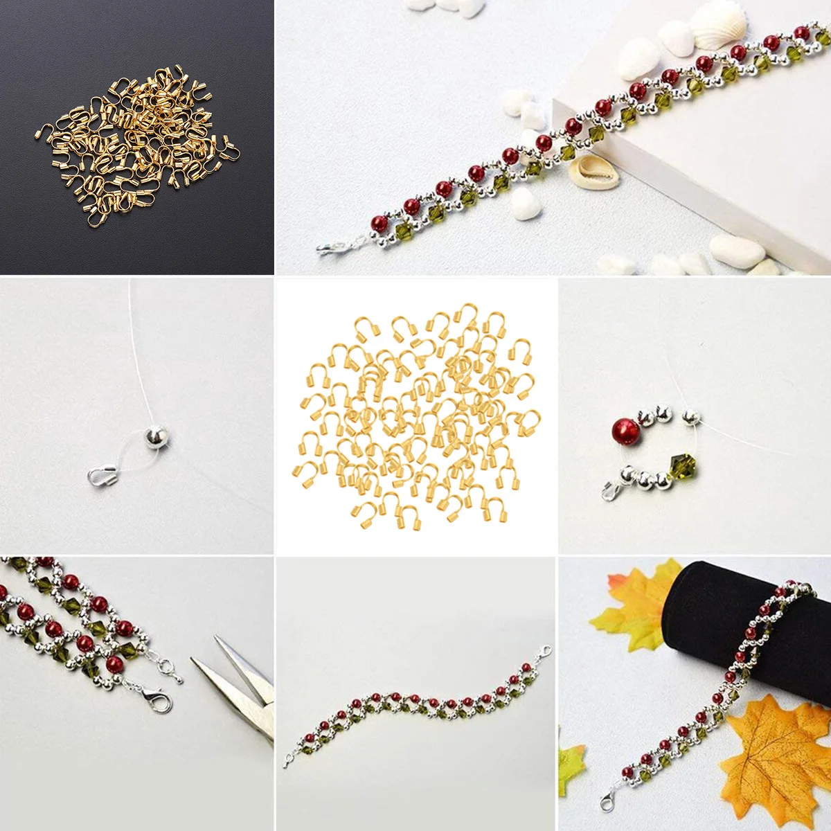 100 Pcs U Shaped Wire Copper Guards for Jewelry DIY Necklace Bracelet Supplies Beading Projects Accessories
100 Pcs U Shaped Wire Copper Guards for Jewelry DIY Necklace Bracelet Supplies Beading Projects Accessories