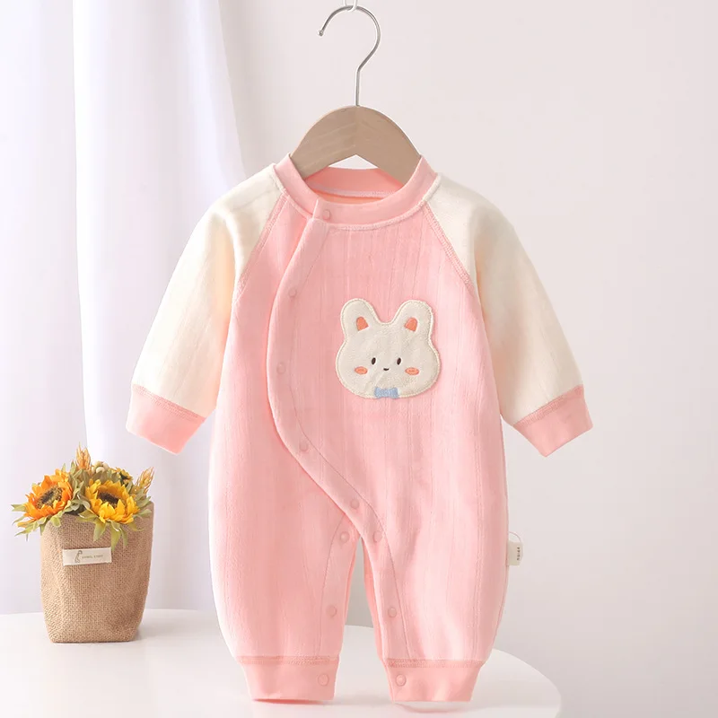 Осенне-зимний комбинезон для новорожденных: теплый, асимметричный, с мультяшным принтом, на флисовой подкладке, для младенцев
Осенне-зимний комбинезон для новорожденных: теплый, асимметричный, с мультяшным принтом, на флисовой подкладке, для младенцев