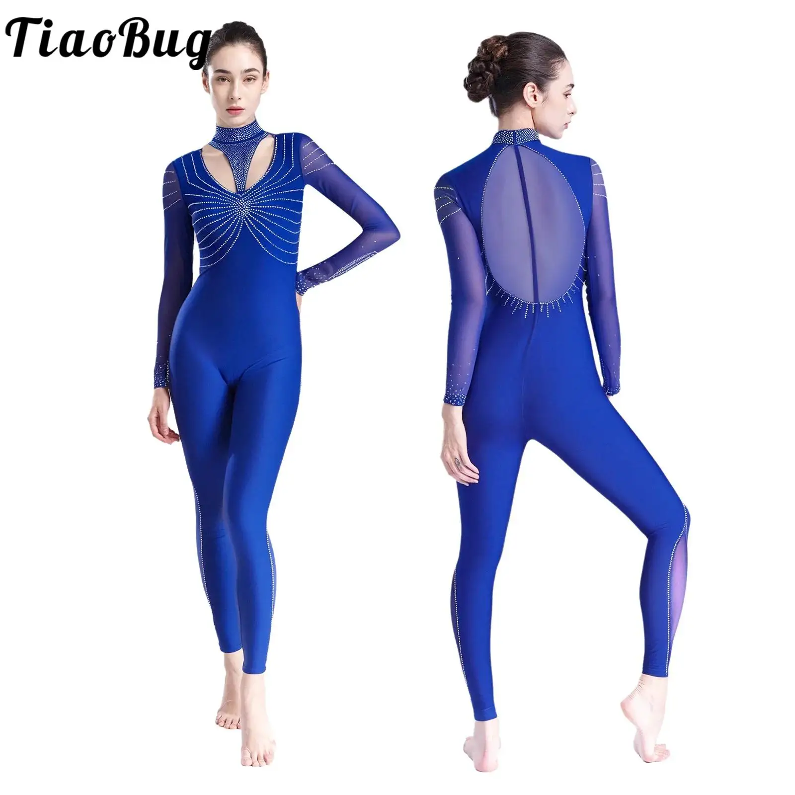 Women Spandex Gymnastics Unitard Ballet Dance Bodysuit Jumpsuit Rhinestones Figure Ice Skating Costumes Performance Dancewear
Women Spandex Gymnastics Unitard Ballet Dance Bodysuit Jumpsuit Rhinestones Figure Ice Skating Costumes Performance Dancewear