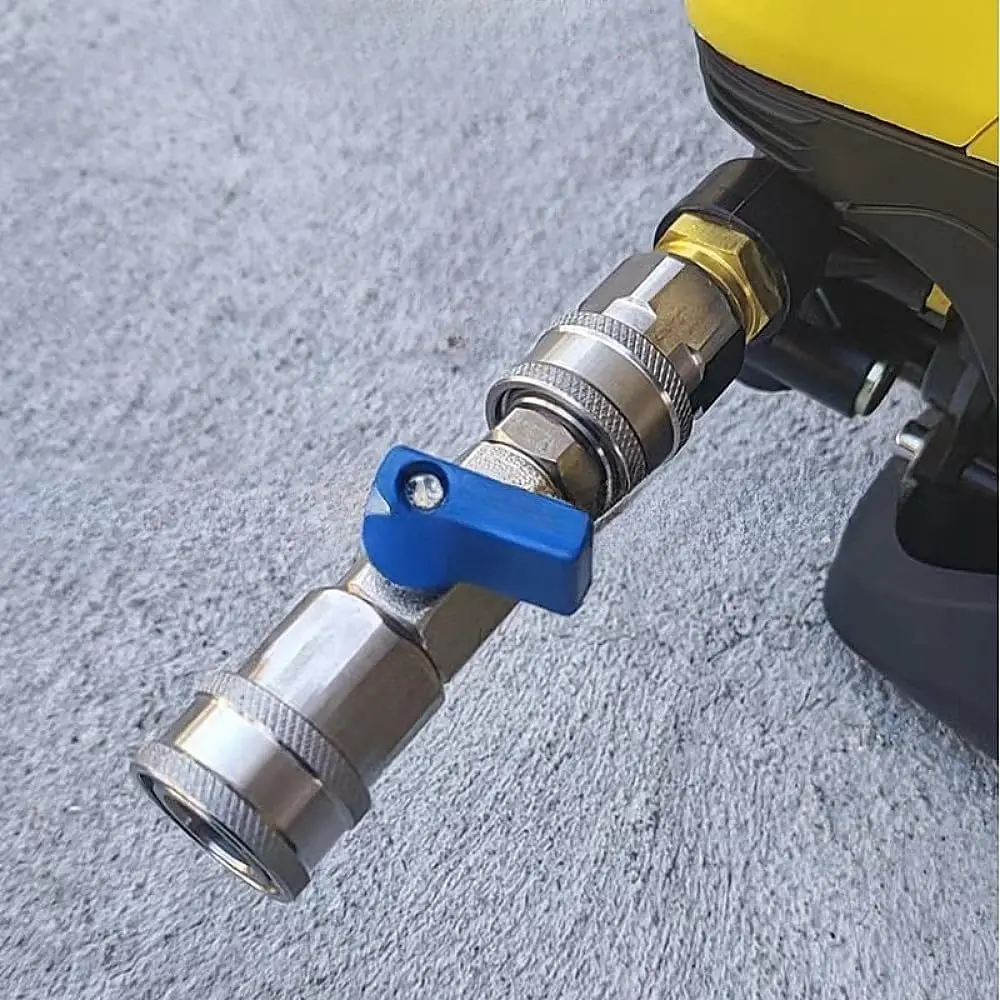 High Pressure Washer Ball Valve Kit With 3/8 Inch Quick Connector for Power Washer Hose Control Water Flow Switch
High Pressure Washer Ball Valve Kit With 3/8 Inch Quick Connector for Power Washer Hose Control Water Flow Switch