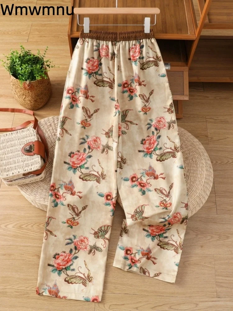 Floral Contrasting High Waisted Pants Drawstring Women's Casual Baggy Trousers Spodnie Straight Lace-Up Wide Leg Pantalones
Floral Contrasting High Waisted Pants Drawstring Women's Casual Baggy Trousers Spodnie Straight Lace-Up Wide Leg Pantalones