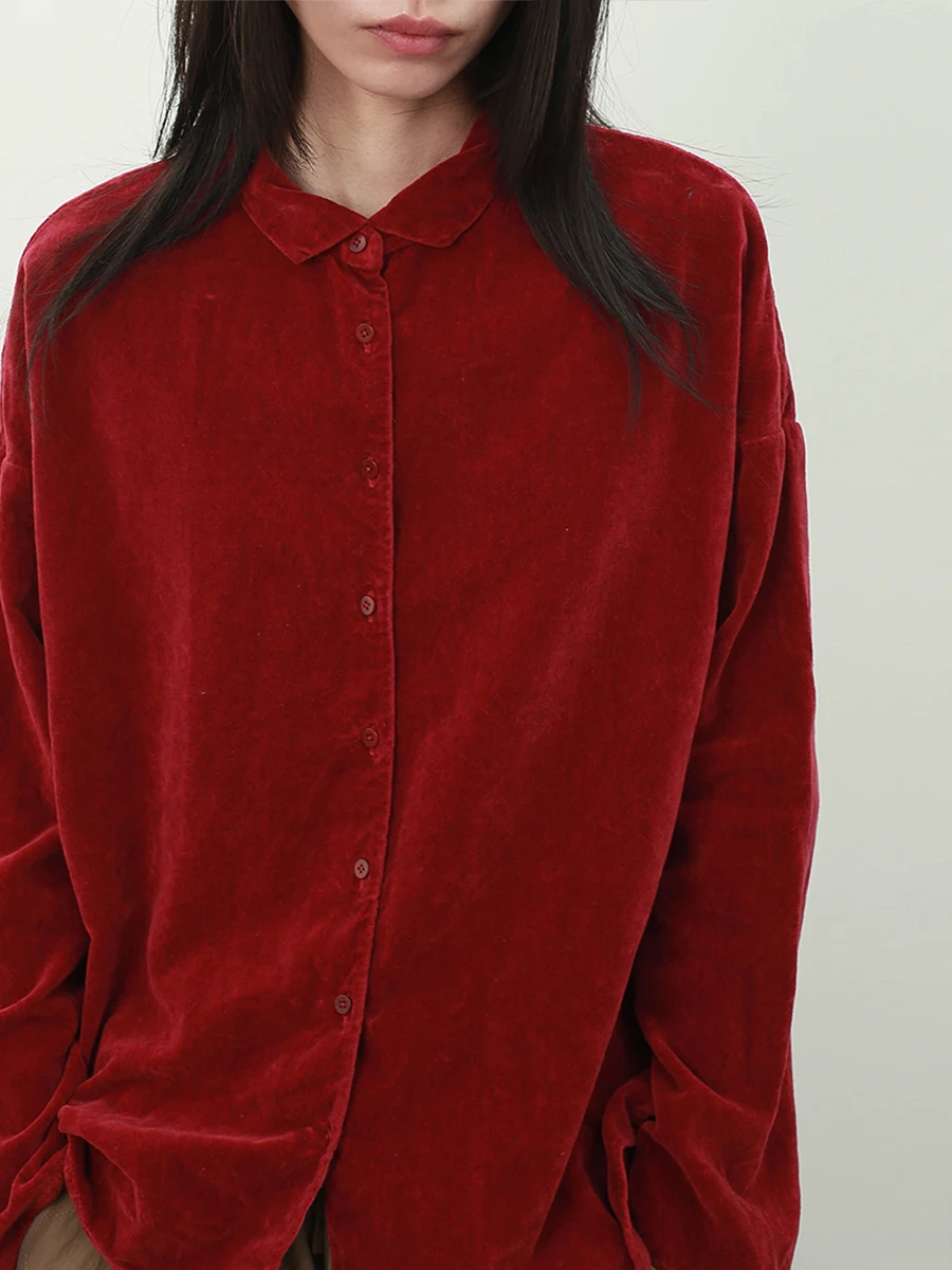 Женская классическая рубашка ZOEPRO: винтажная, с цветочным узором, из бархата и хлопка, свободного кроя, на пуговицах, теплая, зимняя, модная, красная
Женская классическая рубашка ZOEPRO: винтажная, с цветочным узором, из бархата и хлопка, свободного кроя, на пуговицах, теплая, зимняя, модная, красная