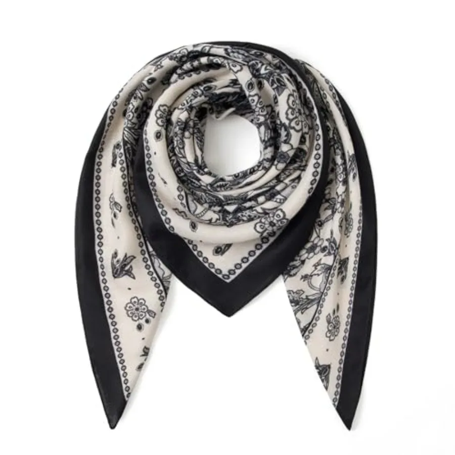 Wool Feel Square Scarf Wrap - Featherlight and Wrinkle-Free, 35"x35" Shawl for Travel and Office. Ready-to-Gift
Wool Feel Square Scarf Wrap - Featherlight and Wrinkle-Free, 35"x35" Shawl for Travel and Office. Ready-to-Gift