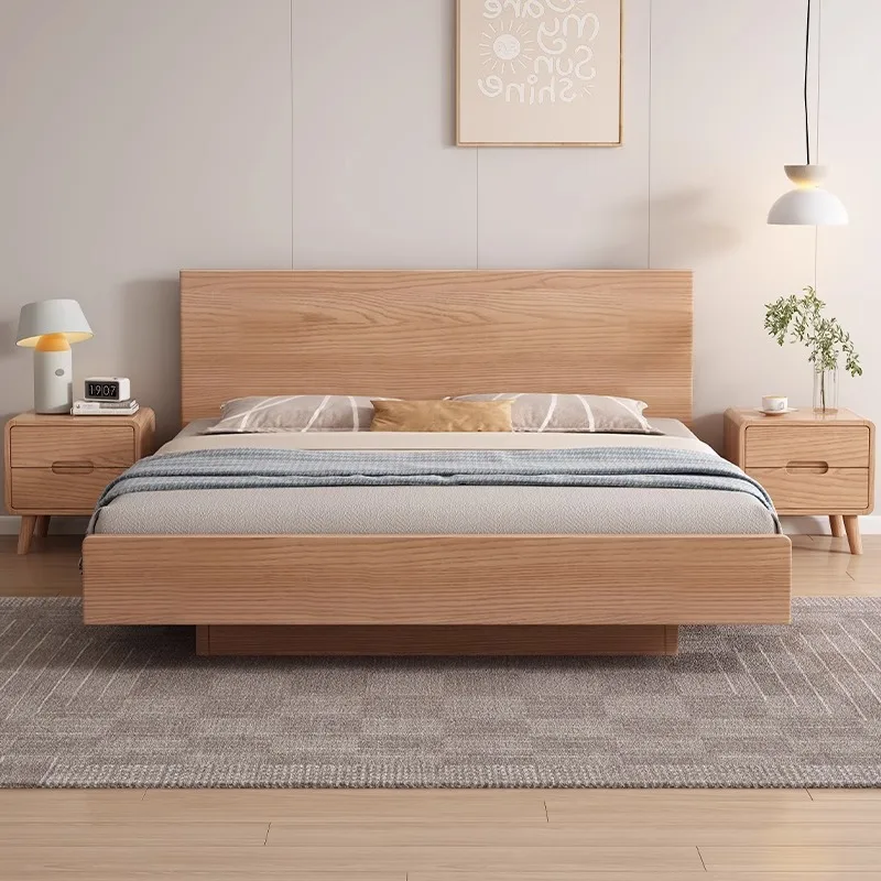 Nordic simple household bedroom solid wood bed ash wood grain suspended air pressure bed
Nordic simple household bedroom solid wood bed ash wood grain suspended air pressure bed