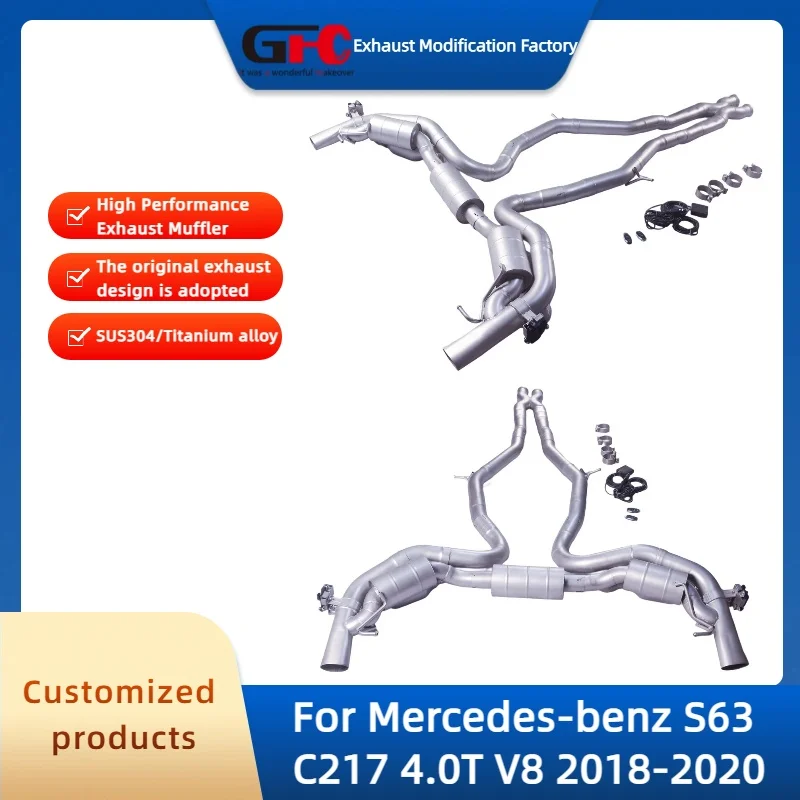 Высокопроизводительная выхлопная система Catback Valvetronic из нержавеющей стали с клапаном для Mercedes-Benz S63 C217 4.0T V8 2018-2020
Высокопроизводительная выхлопная система Catback Valvetronic из нержавеющей стали с клапаном для Mercedes-Benz S63 C217 4.0T V8 2018-2020