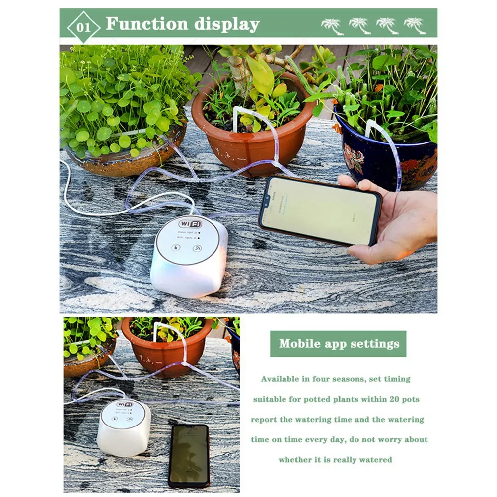 【B6R-Sale】Garden Wifi Control Watering Device Automatic Drip Irrigation System Set Home Smart Plant Irrigation Watering Timer
【B6R-Sale】Garden Wifi Control Watering Device Automatic Drip Irrigation System Set Home Smart Plant Irrigation Watering Timer