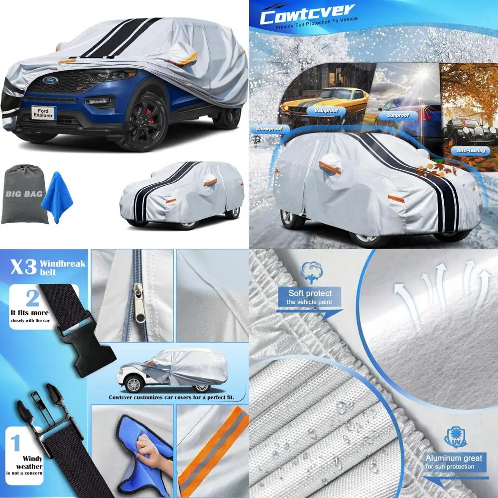 Изготовленный на заказ автомобильный чехол для внедорожника, водонепроницаемый, всепогодный, полный внешний чехол для моделей Explorer 2006-2025 гг.
Изготовленный на заказ автомобильный чехол для внедорожника, водонепроницаемый, всепогодный, полный внешний чехол для моделей Explorer 2006-2025 гг.