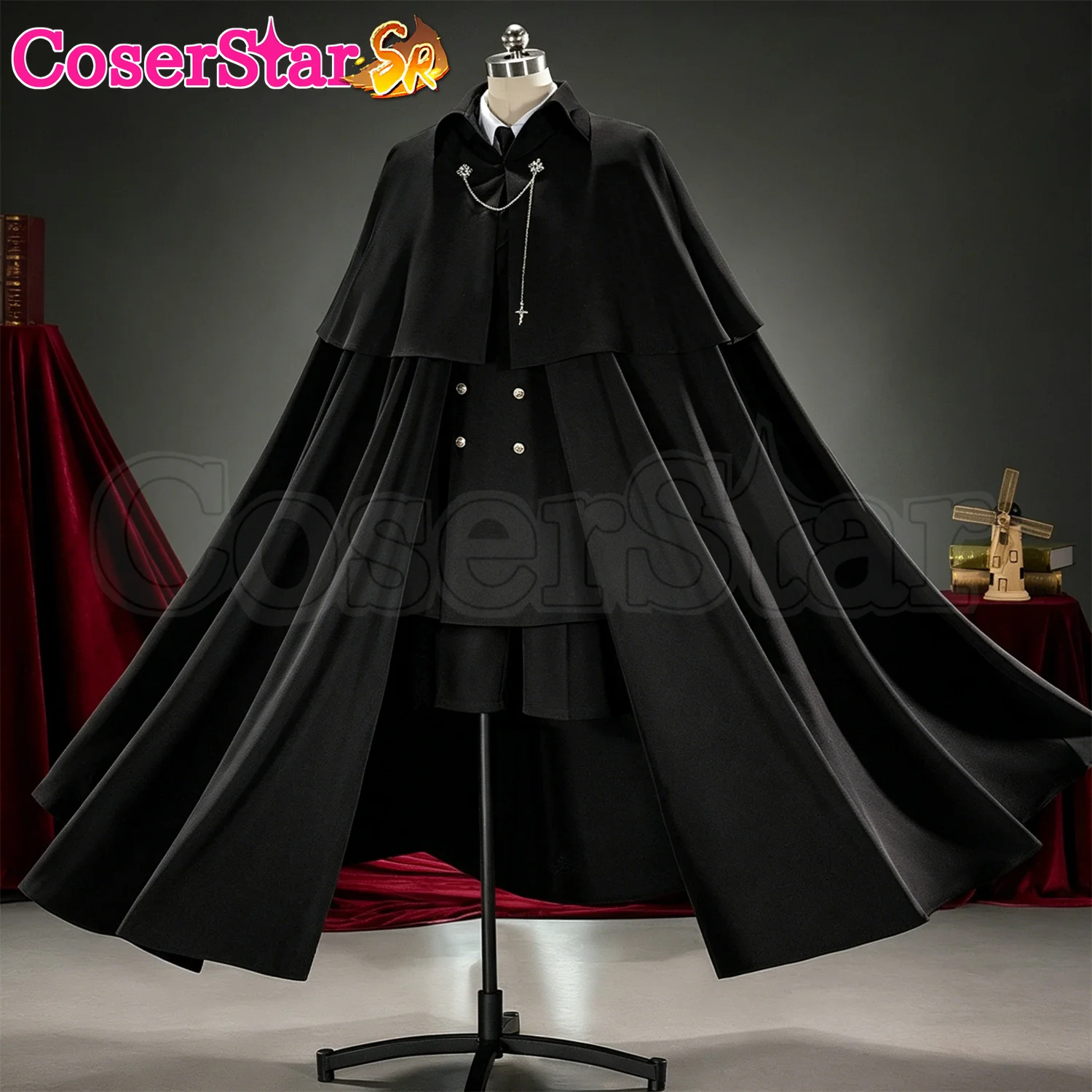 CoserStar-SR BlackButler Ciel Phantomhive Cosplay Costume Outfit Men Halloween Carnival Anime Role Play Uniform Cloak Suit
CoserStar-SR BlackButler Ciel Phantomhive Cosplay Costume Outfit Men Halloween Carnival Anime Role Play Uniform Cloak Suit